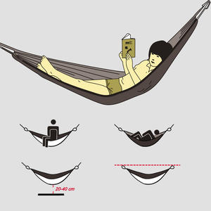 210T léger Double Camping hamac balançoires et moustiquaires voyage pluie couverture bâche randonnée suspendu auvent hamacs - Product Image 4