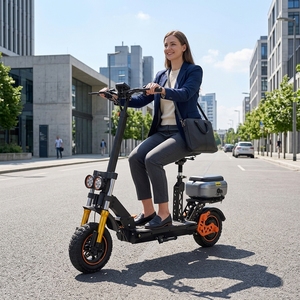 Scooter Plegable de Litio de 1000W y 10AH Exclusivo para Comercio Transfronterizo, con Asiento para Adultos, Doble Suspensión, Alcance Digital de 40-60km, S7-7H-10 1000W Moto - Product Image 5