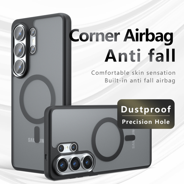For SAMSUNG S26 ULTRA A37 A27 A57 A17 S25 FE 5G Case Matte Magnetic Anti-fingerprint Shockproof Cell Phone Case