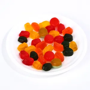 Halal gummy doces em massa frutas gelatina doces mastigar frutas fabricante de doces