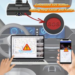 4G Lte çift objektifli Dash kamera 2K & 1080P yüksek çözünürlüklü dahili GPS takip sistemi kamyon için 4 kanal Video kaydedici - Product Image 3