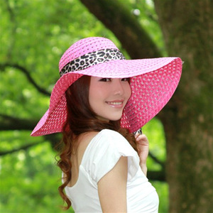 Sombrero de paja plegable para mujer con visera, lazo y ala ancha, estilo Fedora o pescador - Product Image 5