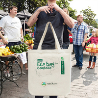 Sac fourre-tout en toile de coton personnalisé avec logo écologique pour le shopping