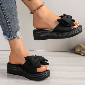 Nouvelles sandales compensées à plateforme pour femme, motif floral, grande taille, collection été 2025 - Product Image 5