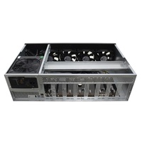 Harga pabrik 8 GPU 12 casing Server komputer GPU dengan Motherboard dan catu daya