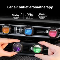 Nouveau désodorisant de voiture en plastique, parfum longue durée, film respirant pour grille d'aération, parfum décoratif en papier coton