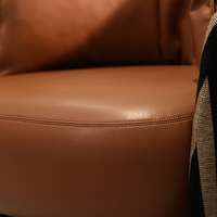 Fauteuil de détente moderne avec structure en bois massif, fauteuil d'appoint rembourré pour salon et hôtel