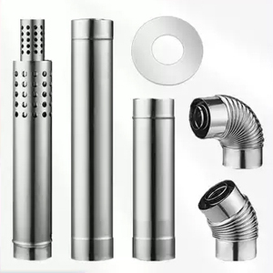 Tuyau d'échappement en acier inoxydable pour chaudière à gaz 60/100mm, pièces de rechange murales pour camping-car, usage domestique, extérieur et garage - Product Image 2