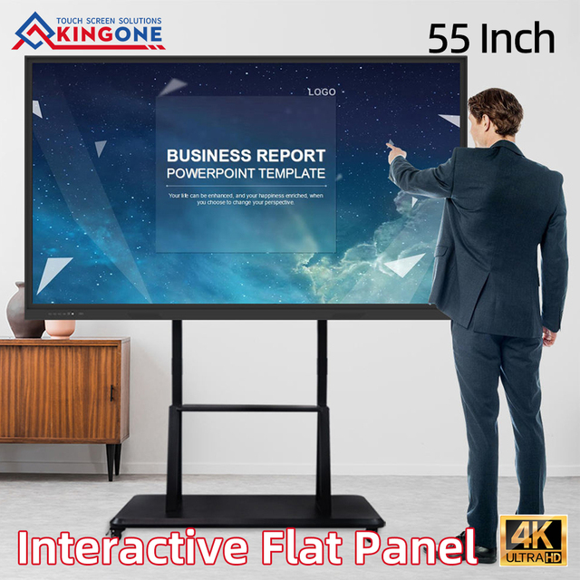 China Manufacturer ODM 55 Inch Interactive Flat Panel 4K Digital Whiteboard Multi Touch Smart Board for Education Classroom