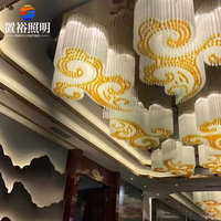 Lustre LED en cristal K9 moderne et luxueux à base de fer, alimenté par courant alternatif, économique, pour hall d'hôtel et salles de conférence