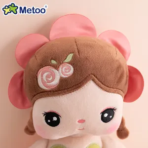 Metoo-peluche de rosa con diseño Floral para niñas, juguete de peluche personalizado con diseño de flores, Angela