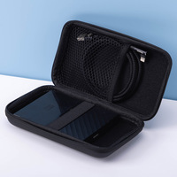 EVA Chargeur de téléphone portable Sac à fermeture éclair Étui de protection Disque dur Câble de données Casque Pochette de rangement Accessoires électroniques