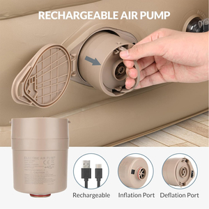 Colchón inflable de aire doble plegable de 16 "usado en el hogar, colchón de sofá cama de salón de aire soplado duradero con bomba incorporada para invitados - Product Image 4