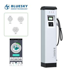 Estación de Carga para Vehículos Eléctricos 2025 Blanca de 22kw, Carga Rápida, Interfaz POS para Baterías, Estación de Carga de Piso - Product Image 1
