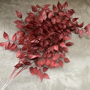 A-651 Lá Banyan Trắng Nhân Tạo Lá Cây Banyan Bằng Lụa Cành Liễu Giả Lá Banyan - Product Image 5