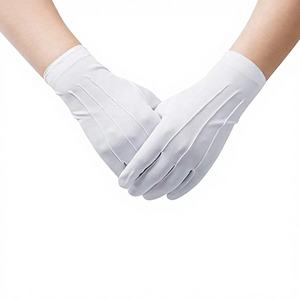 Gants de marche en polyester de qualité supérieure, blancs, pour cérémonies, travail, salle blanche sans poussière, bijoux, sécurité - Product Image 1