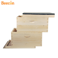 Fabrikneue neuseeländische Kiefernholz-Bienenkasten-Box, unmontiert, 8-Waben-System, australische Ausführung, 20 mm dick, für Bienenzucht, mit 1 Jahr Garantie