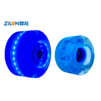 Roues de skateboard longboard lumineuses à induction électromagnétique en PU 82A 85A 90A personnalisées en gros, double rangée, accessoires pour roller
