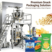 Machine d'emballage automatique VFFS pour sachets de snacks, chips, popcorn, biscuits et gâteaux