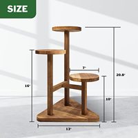 Étagère à plantes en bois pour plantes d'intérieur, support d'affichage de plantes de jardin d'extérieur, support de pot de fleurs pour coin salon balcon