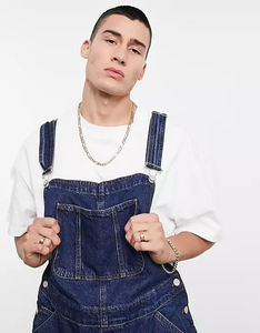 Salopette baggy en <span class=keywords><strong>jean</strong></span> de haute qualité, salopette ample et décontractée, <span class=keywords><strong>combinaison</strong></span> en <span class=keywords><strong>jean</strong></span> personnalisée pour hommes - Product Image 4