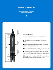 Độ chính xác cao cảm biến pH cho môi trường khác nhau nước thải giám sát nhạy cảm điện cực pH thăm dò - Product Image 4