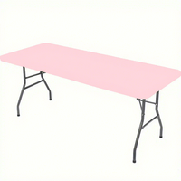 Housse de table extensible semi-ajustée en soie de lait premium pour mariage, banquet, fête, décoration 4ft 6ft 8ft
