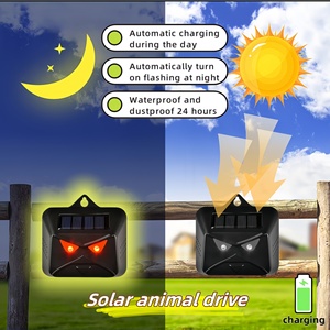 Répulsif solaire pour animaux <span class=keywords><strong>nocturnes</strong></span> avec lumière clignotante, haute étanchéité pour extérieur, dissuasion des <span class=keywords><strong>oiseaux</strong></span>/chats/chiens/ Singes - Product Image 2