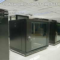 Rak Server Pusat Data Kabinet Jaringan Rakitan Dinding Mewah 6U Standar Internasional 19 inci dari Baja SPCC Cold Rolled