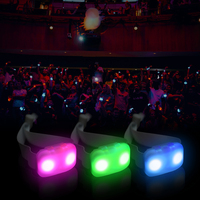 DMX512 contrôlable Flash/stroboscope LED bracelet réglable bracelet en tissu pour spectacles de scène événements Raves fêtes Concerts Festivals