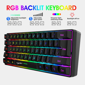คีย์บอร์ดเกมมิ่งแบบกลไก Azerty RGB Backlit ขนาดเล็ก 61 ปุ่ม 60% สำหรับคอมพิวเตอร์ - Product Image 2