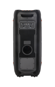 Haut-parleur de karaoké portable puissant de 80 W avec deux haut-parleurs de 10 pouces, roues, micro intégré, lumières LED RGB 5.0 et télécommande - Product Image 3