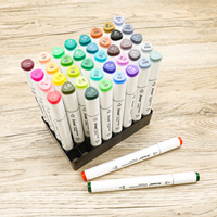 Ensemble de stylos marqueurs d'art à double tête Artmate Superior 40 couleurs avec encre à base d'alcool pour fournitures d'art de dessin
