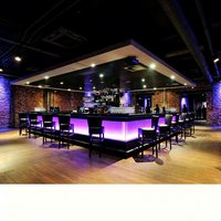 Comptoir de bar LED personnalisé, super luxueux, moderne, vitrine de bar pour discothèque, magasin de vin, pub