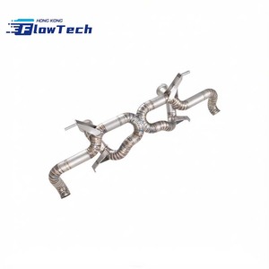 ระบบท่อไอเสียแคทแบคไทเทเนียมแบบปลายท่อคู่เดี่ยว ไม่มีวาล์ว สำหรับ Audi R8 V10 5.2L - Product Image 5