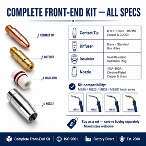 <span class=keywords><strong>ชุด</strong></span>หัวต่อแก๊ส หัวฉีดแก๊ส ตัวกระจายแก๊ส ที่ยึดหัวต่อแก๊ส สำหรับปืนเชื่อม MIG CO2 อะไหล่และวัสดุสิ้นเปลือง - Product Image 4