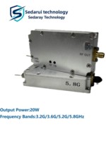 Module amplificateur de puissance 20W directement de l'usine ; Offre spéciale 3.2 GHz 3.6 GHz 5.2 GHz 5.8 GHz ; Bandes de fréquences personnalisables ; Fabriqué