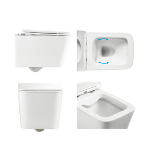 WC en céramique de style européen, installation facile, fabriqué en Chine, pour les toilettes murales publiques, toilettes monobloc - Product Image 5