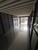 Conteneur de stockage autoportant en boîte plate, pliable, isolé, anti-condensation, pulvérisé, personnalisé, 20 pieds