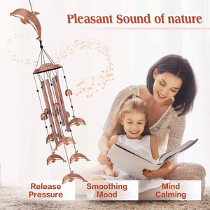 Écoutez la mélodie de l'océan Des carillons éoliens en métal exquis apportent tranquillité et élégance à votre jardin - Product Image 2