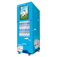 Distributeur automatique électronique Yunyin avec écran tactile de 21,5 pouces, système d'exploitation Android et refroidissement par compresseur, à vendre