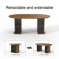 Table de cuisine rétractable en bois, nouvelle collection exclusive, très demandée, avec grand meuble de rangement intégré