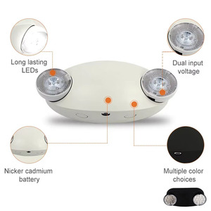 Lampe de Secours LED à Double Tête et Deux Points d'Éclairage avec Batterie de Secours pour Urgences - Product Image 3