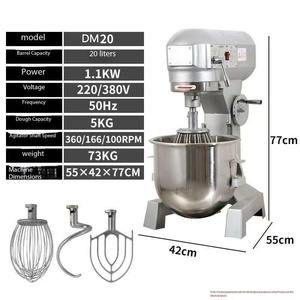 Impastatrice Elettrica Commerciale a Spirale da 20L con Ciotola in Acciaio Inox, Due Velocità Regolabili, per Impastare Latte, Farina, Grano, Mais, Pizza - Product Image 5