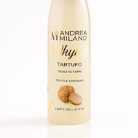 Andrea Milano Vinaigre Balsamique Mélangé de Haute Qualité, Glaçage à la Crème de Truffe, 150ml, Bouteille PET Liquide, Prêt à l'emploi, Certifié BRC