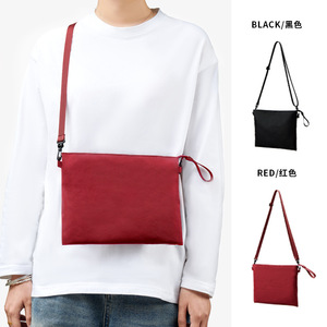 Lightweight Crossbody Bag <b>Square</b> Shoulder Bag Oxford Cloth Portable Outdoor Sports Women's Bag Red Black - Product Image 1