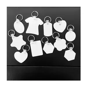 Porte-clés carré à Sublimation, lot de 100 pièces, en aluminium, Double face, porte-clés métalliques personnalisés