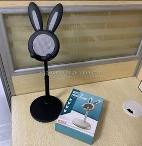 Cute Rabbit Ear Design Telescopic Non-Slip <b>Tablet</b> Desk Organizer Portable Desktop Cell Phone Holder <b>Stand</b> - Product Image 2