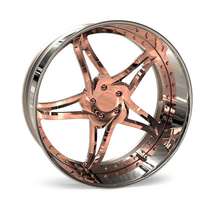 Jantes RCSR 5x114.3 5x112 6x139.7 2 pièces à profil profond chromées 22 24 26 pouces pour <span class=keywords><strong>Fiat</strong></span> <span class=keywords><strong>500</strong></span> Ford Model A Alfa Romeo Giulia - Product Image 3