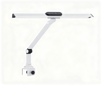 Lampe de bureau LED à pince à spectre complet, alimentation CA, Ra98, protection oculaire, contrôle tactile, gradation progressive et 10 niveaux de luminosité pour l'étude et la lecture